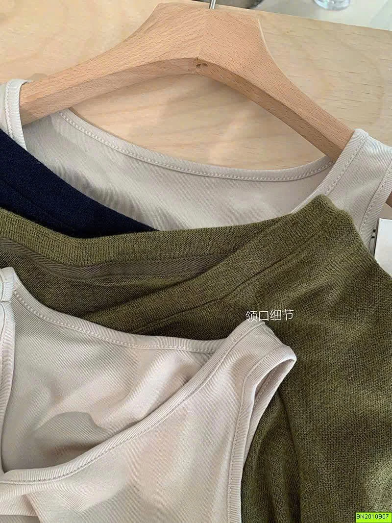 ÁO CROPTOP LỆCH VAI 2 LỚP KEKEZOON