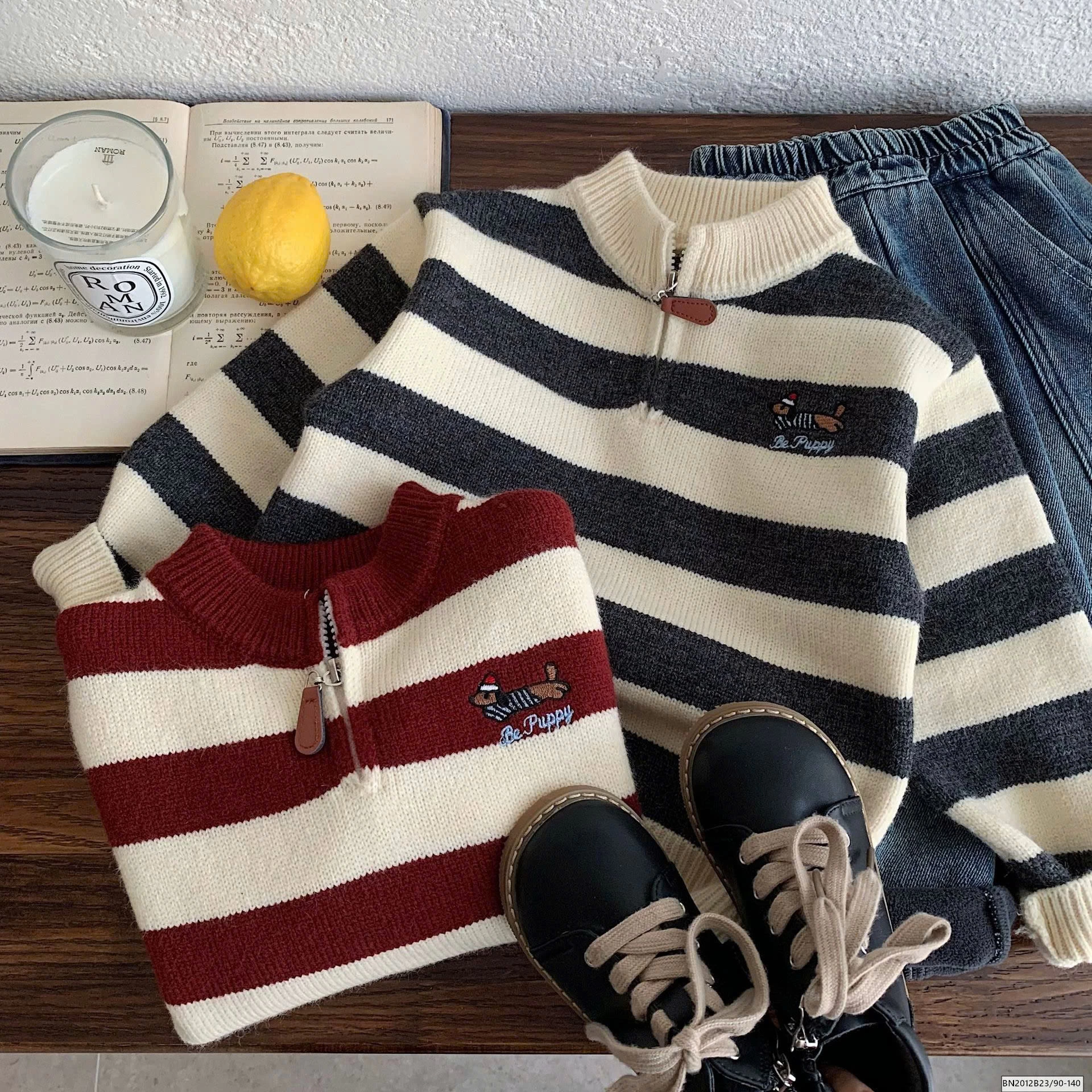 ÁO LEN CỔ KHÓA LOGO CÚN