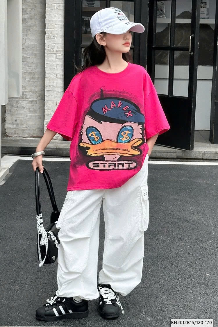 ÁO THUN DONAL HỒNG MIX QUẦN TRẮNG TÚI HỘP