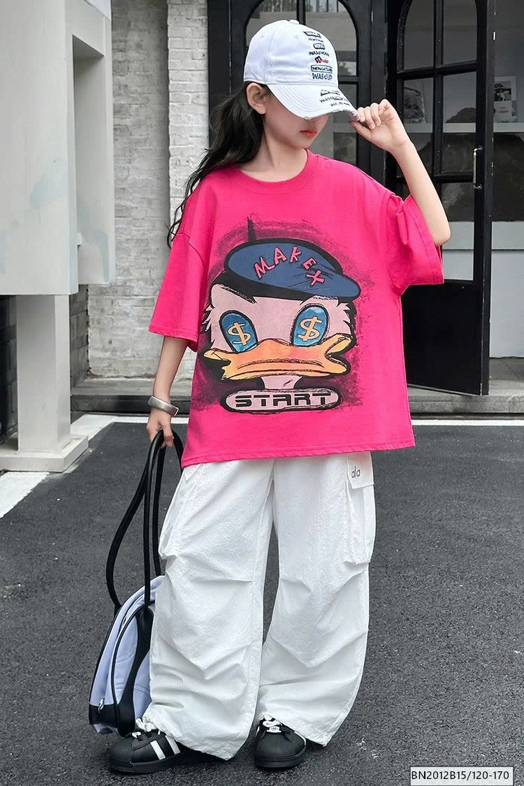 ÁO THUN DONAL HỒNG MIX QUẦN TRẮNG TÚI HỘP