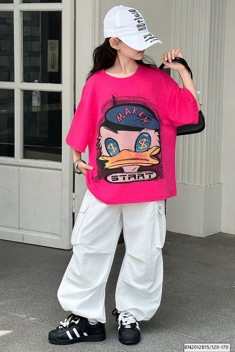 ÁO THUN DONAL HỒNG MIX QUẦN TRẮNG TÚI HỘP