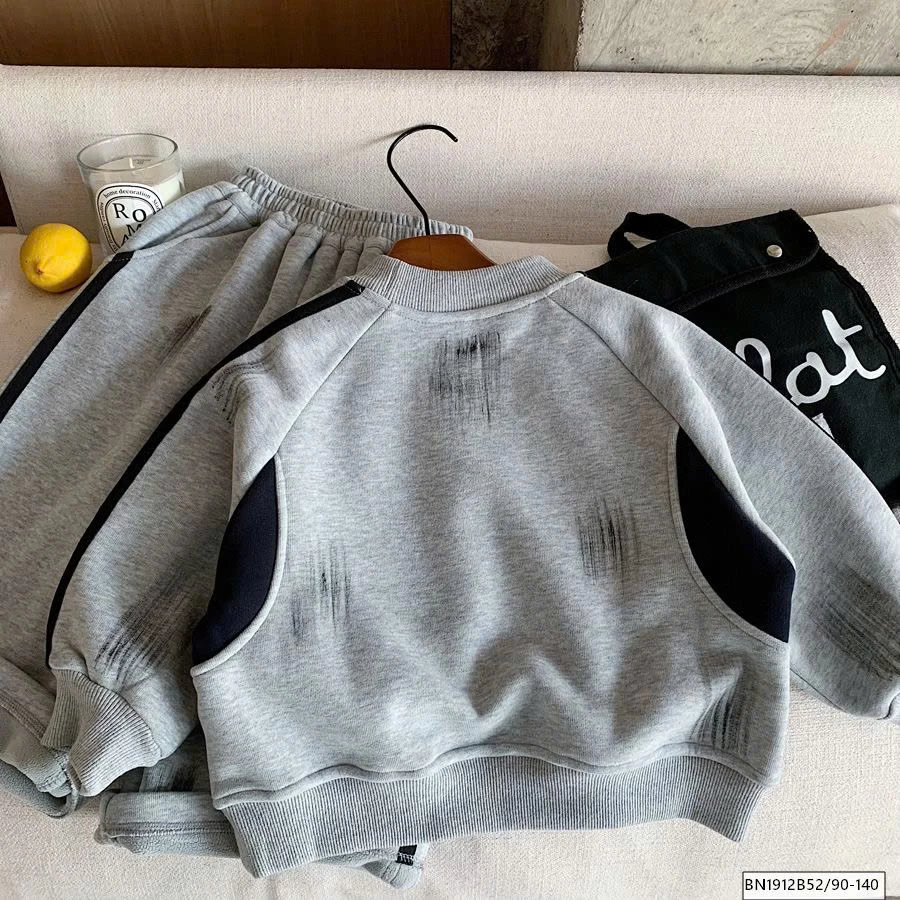 BỘ NỈ XÁM LÓT LÔNG