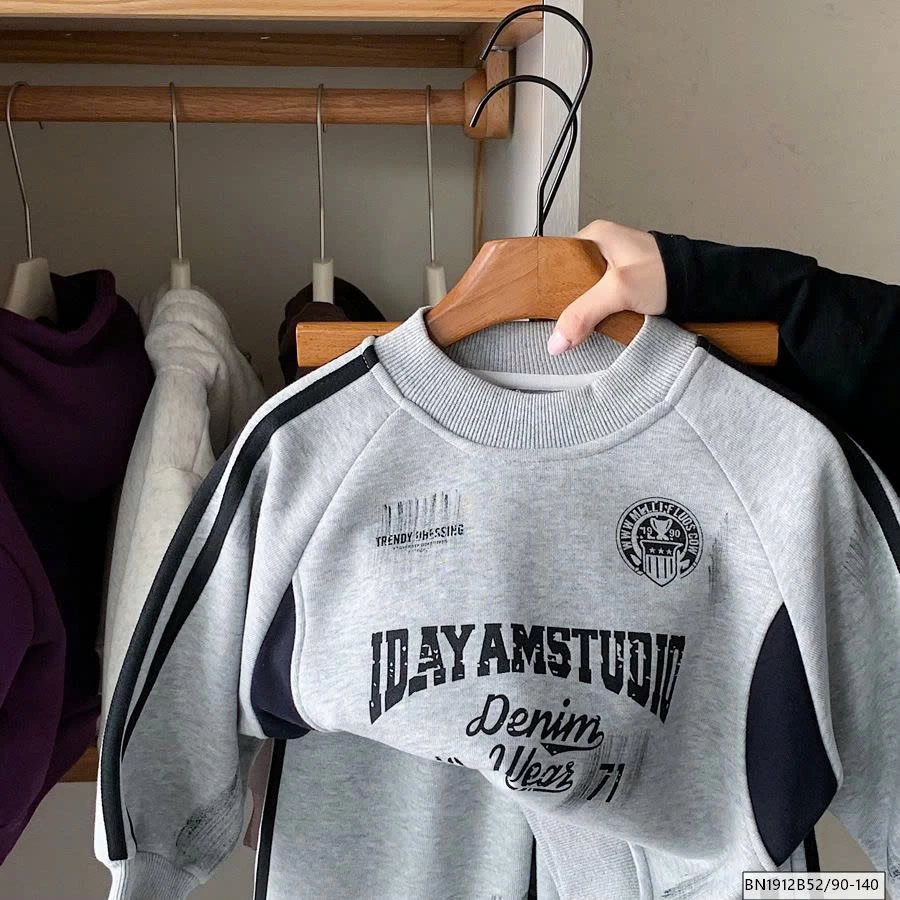 BỘ NỈ XÁM LÓT LÔNG