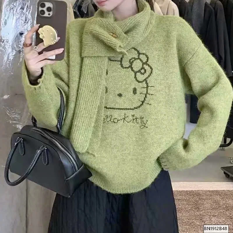 ÁO LEN KITTY KÈM KHĂN