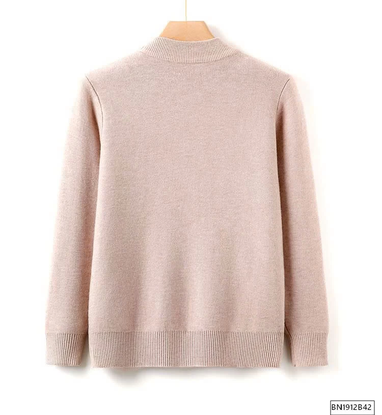 ÁO LEN TRUNG NIÊN CỔ THÊU HOA LÓT LÔNG SIÊU ẤM