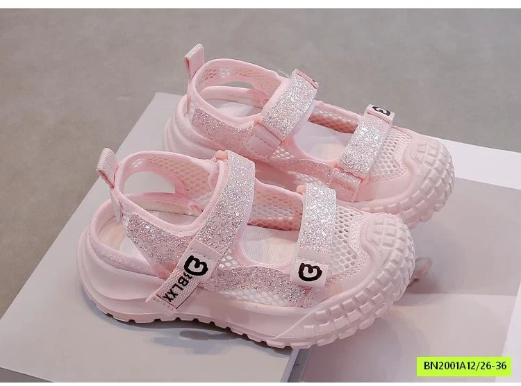 SANDAL LƯỚI ĐẾ ĐINH BLING BÉ GÁI