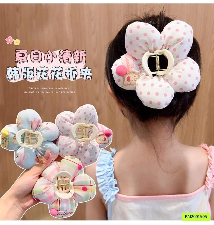 SÉT 4 KẸP TÓC HOA CHO BÉ