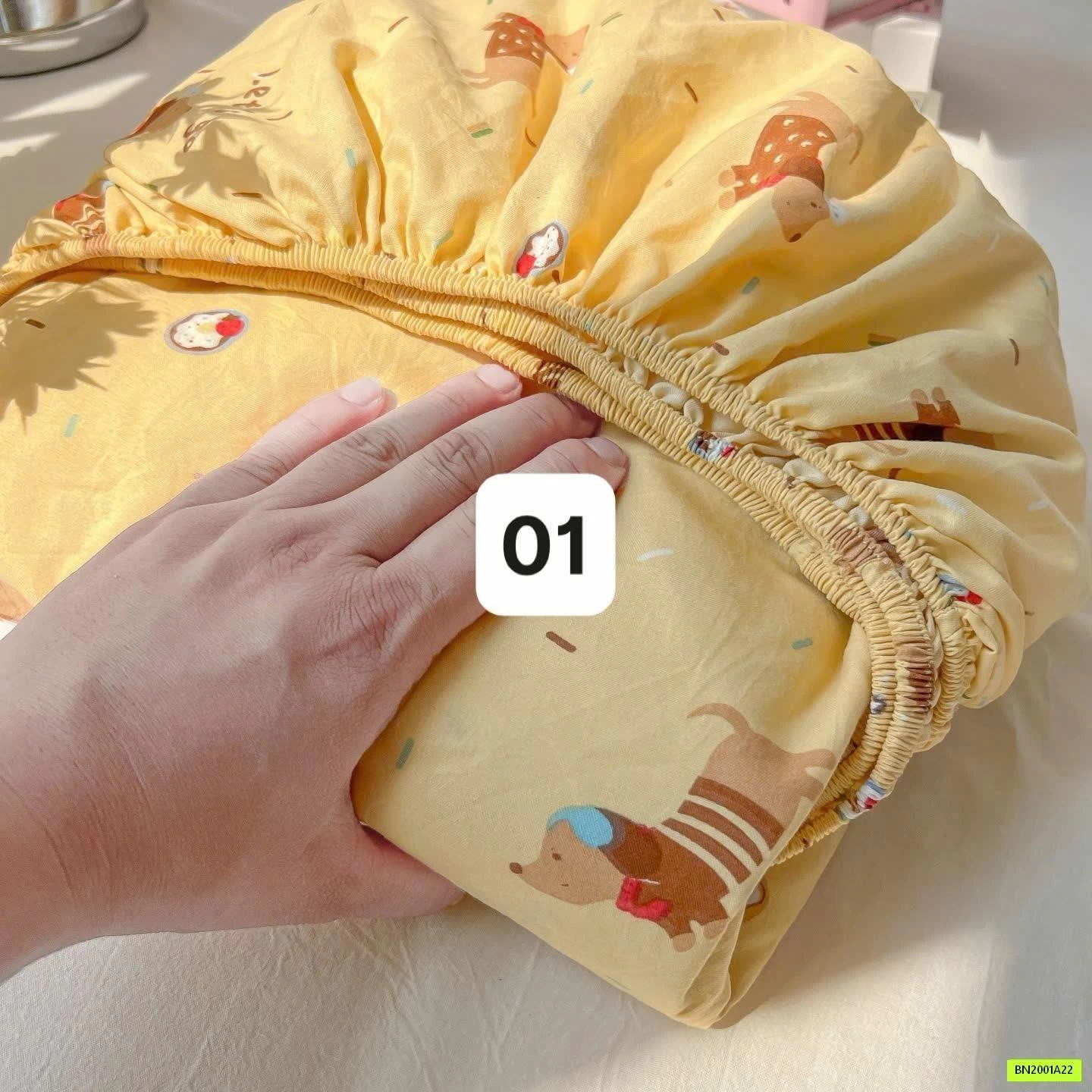 BST GA GIƯỜNG COTTON DỄ THƯƠNG KÈM VỎ GỐI