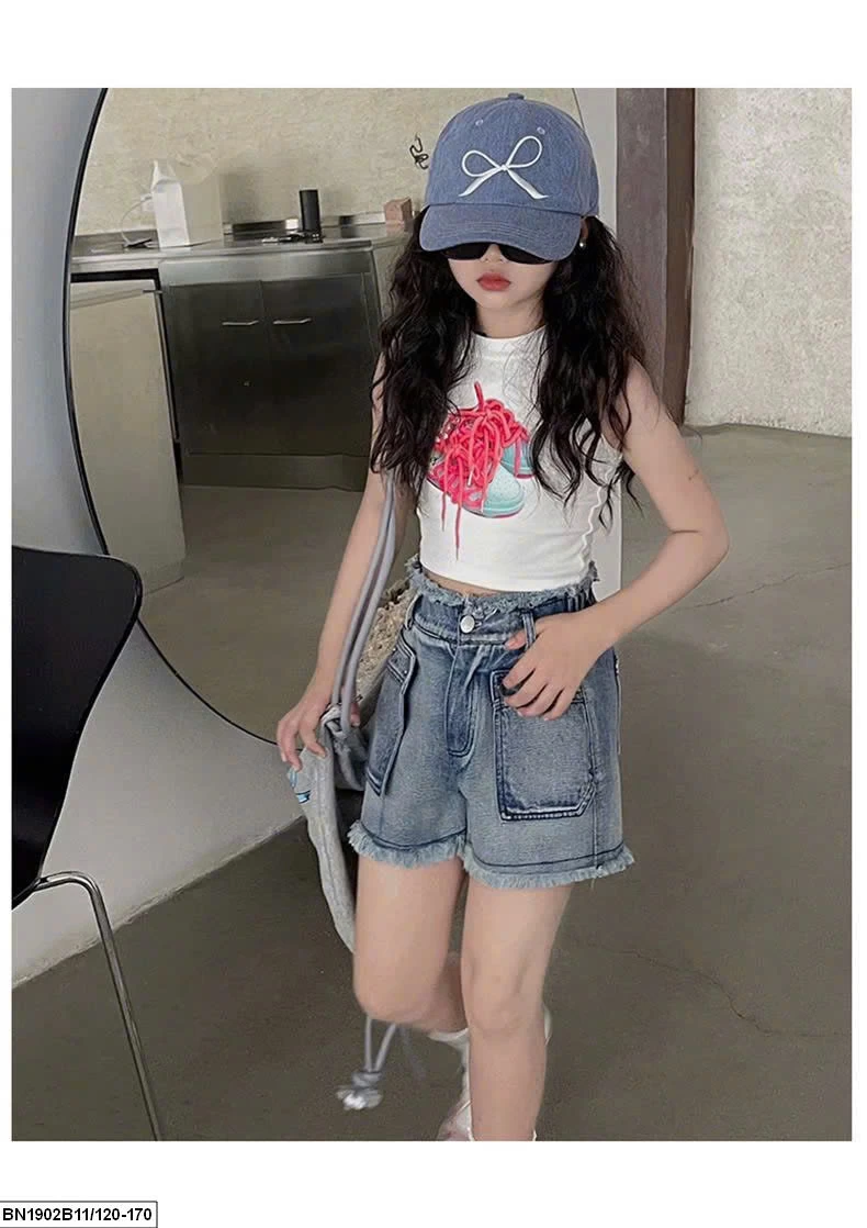 SÉT CROPTOP IN HÌNH ĐÔI GIÀY