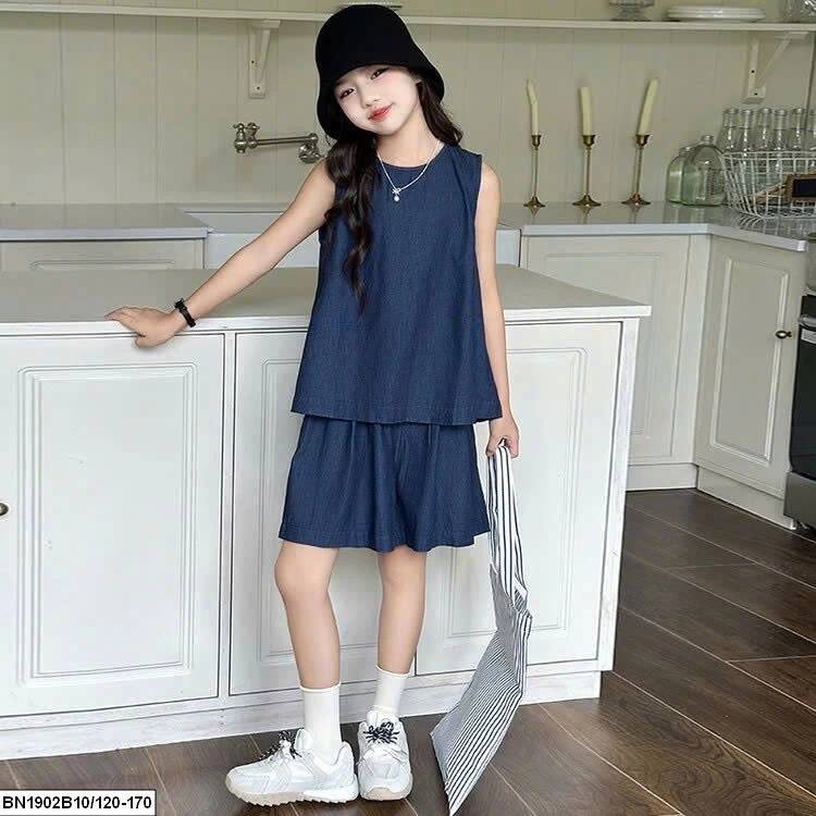 SÉT DENIM SÁT NÁCH BÉ GÁI MÙA HÈ