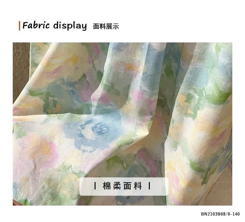 ĐẦM HOA BABYDOLL CỔ SEN