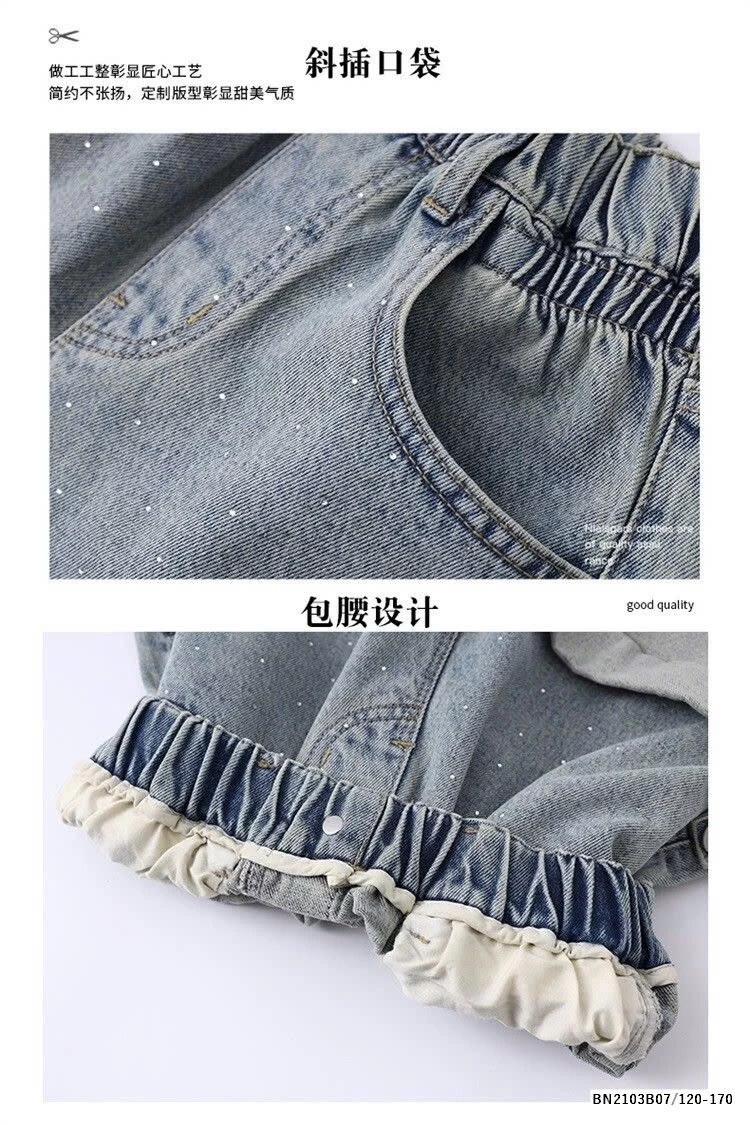 SÉT ÁO THUN CHỮ NURSIL MIX QUẦN SHORT JEAN GẤP GẤU