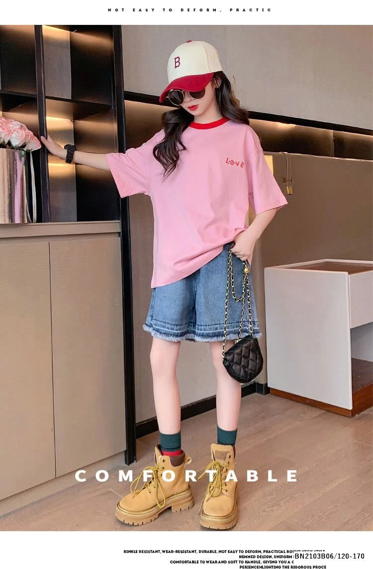 SÉT ÁO THUN TRƠN MIX QUẦN SHORT JEAN SZ ĐẠI
