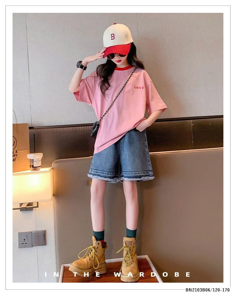 SÉT ÁO THUN TRƠN MIX QUẦN SHORT JEAN SZ ĐẠI