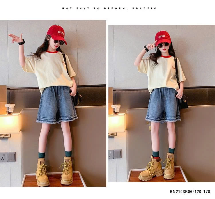 SÉT ÁO THUN TRƠN MIX QUẦN SHORT JEAN SZ ĐẠI