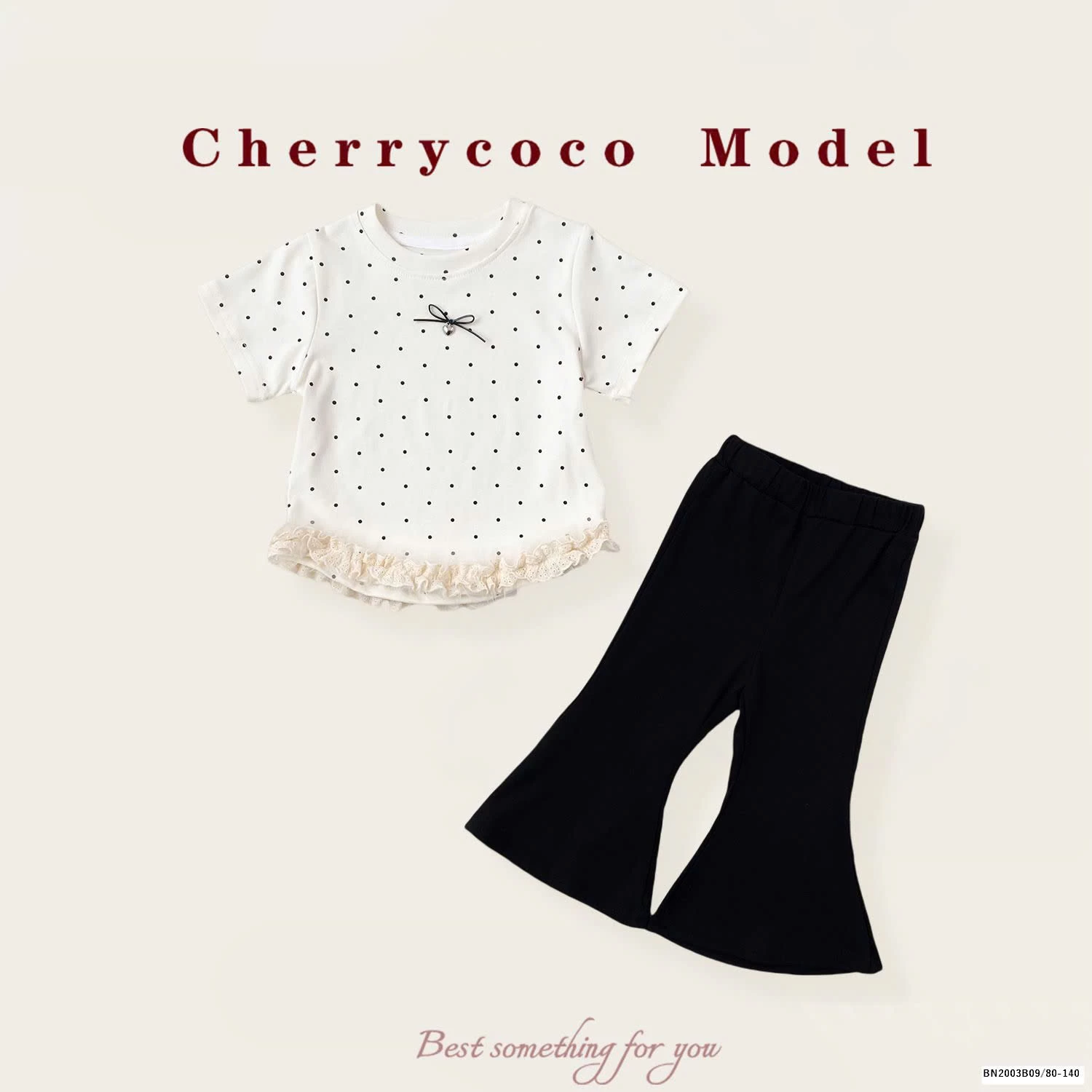 ÁO THUN PHỐI VOAN MIX QUẦN LOE CHERYCOCO