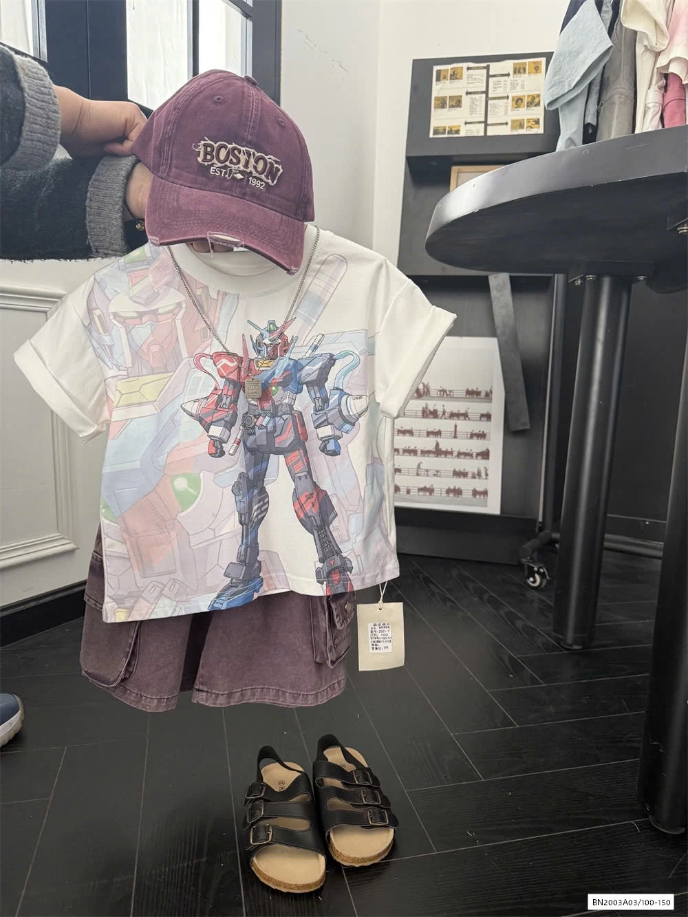 ÁO SIÊU NHÂN MIX QUẦN JEANS TÍM