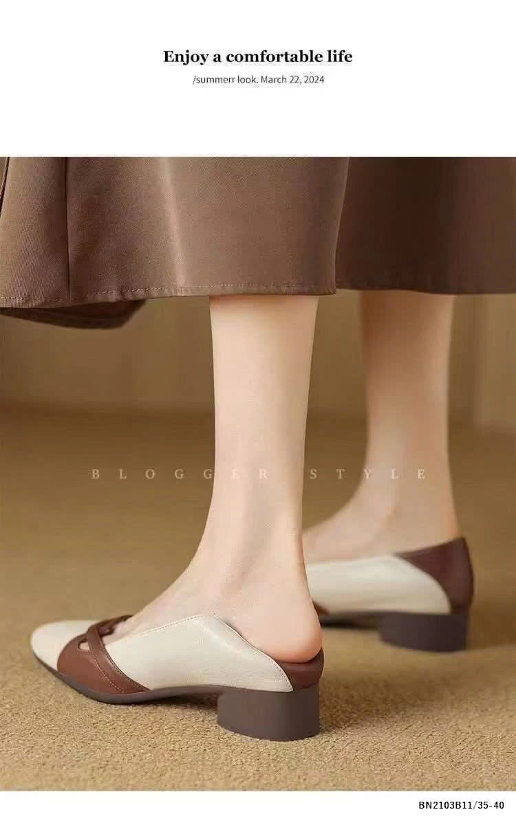 GIÀY BỆTPHỐI MÀU MŨI NHỌN