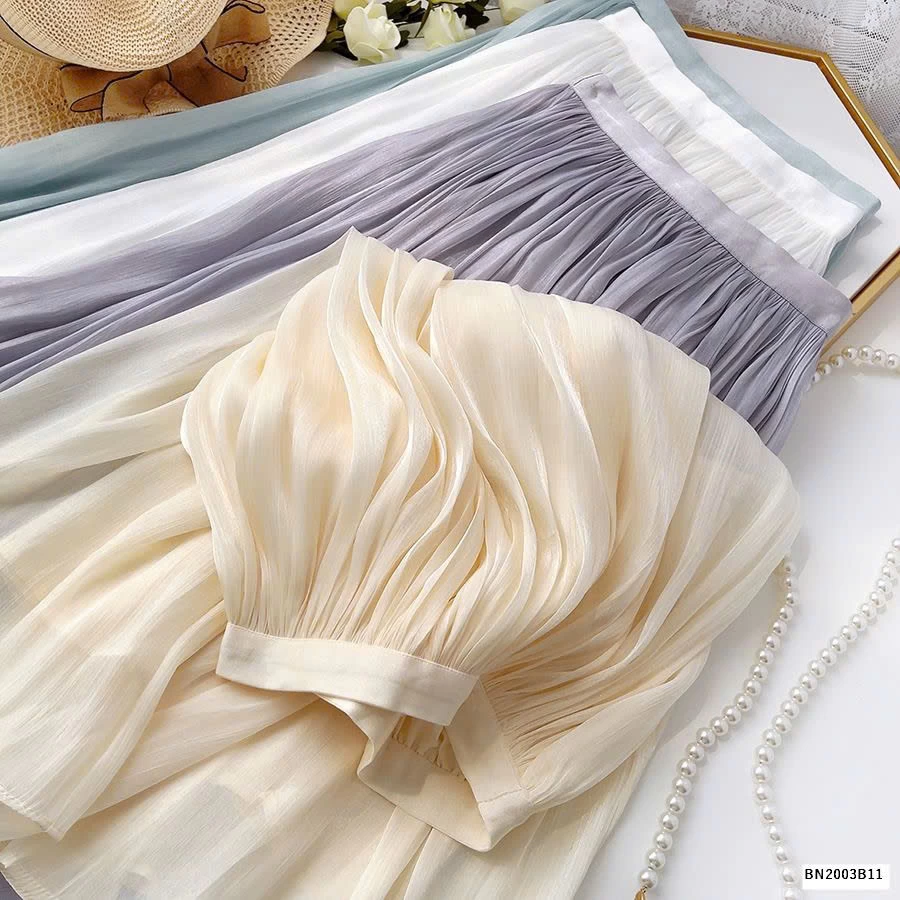 CHÂN VÁY LỤA MIDI