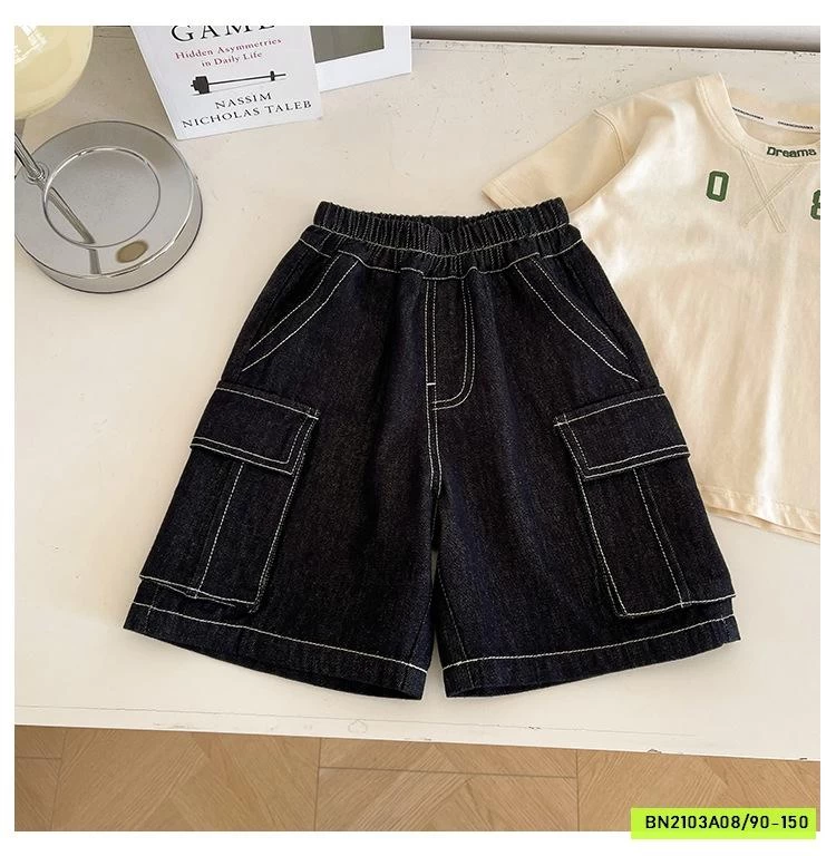 SHORT DENIM TÚI HỘP CHUANCHUANMA