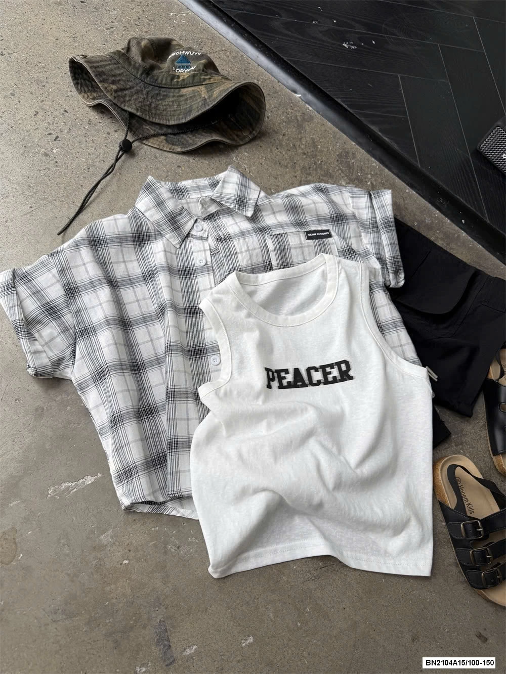 SÉT SƠ MI CARO+ ÁO SÁT NÁCH