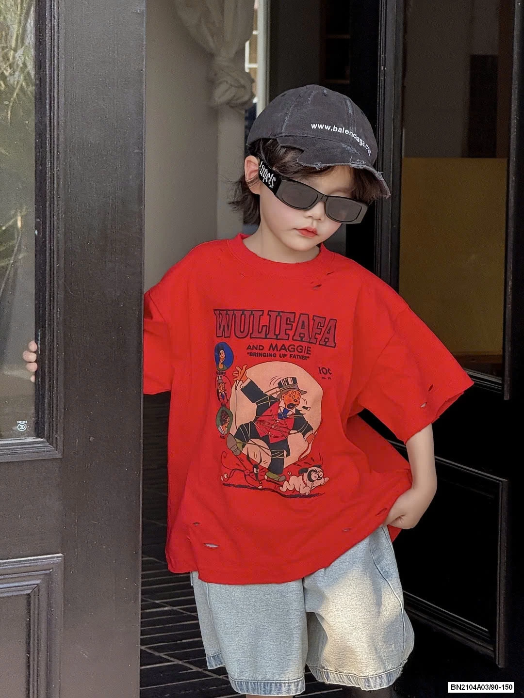 ÁO ĐỎ MIX SHORT JEANS