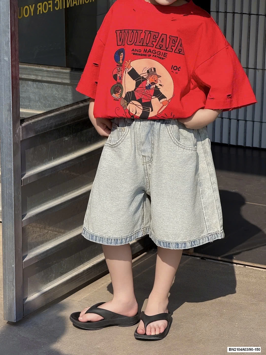 ÁO ĐỎ MIX SHORT JEANS