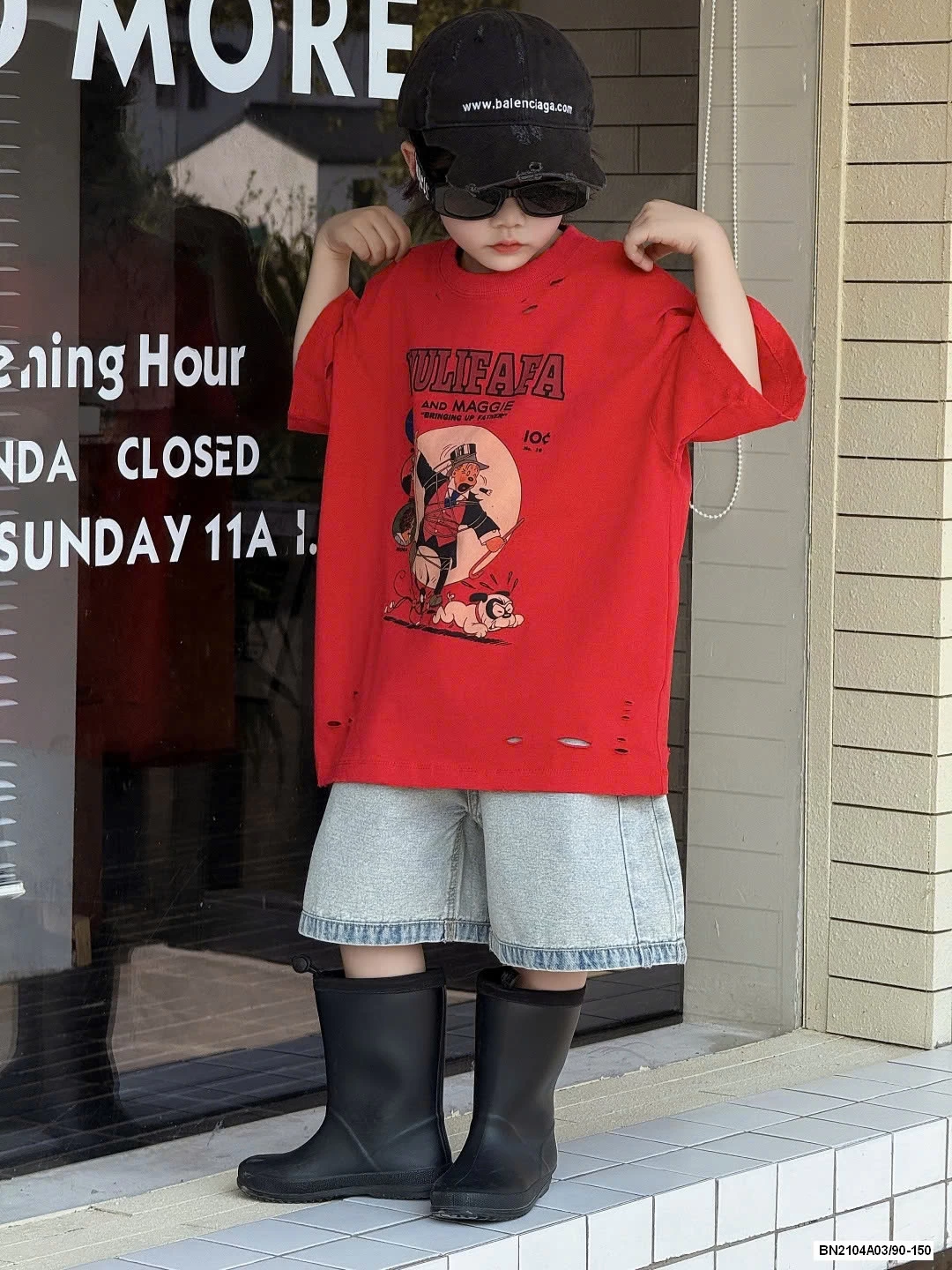 ÁO ĐỎ MIX SHORT JEANS