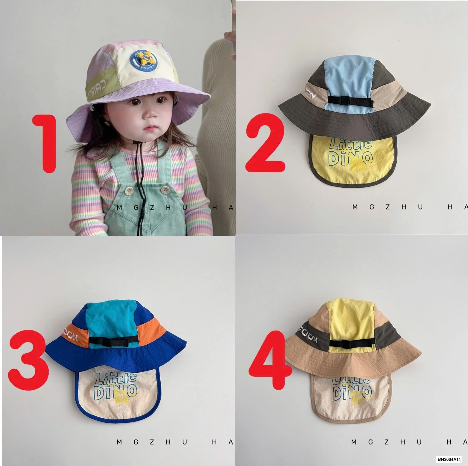 MŨ CHỐNG NẮNG KÈM VẠT CHE PHỐI MÀU