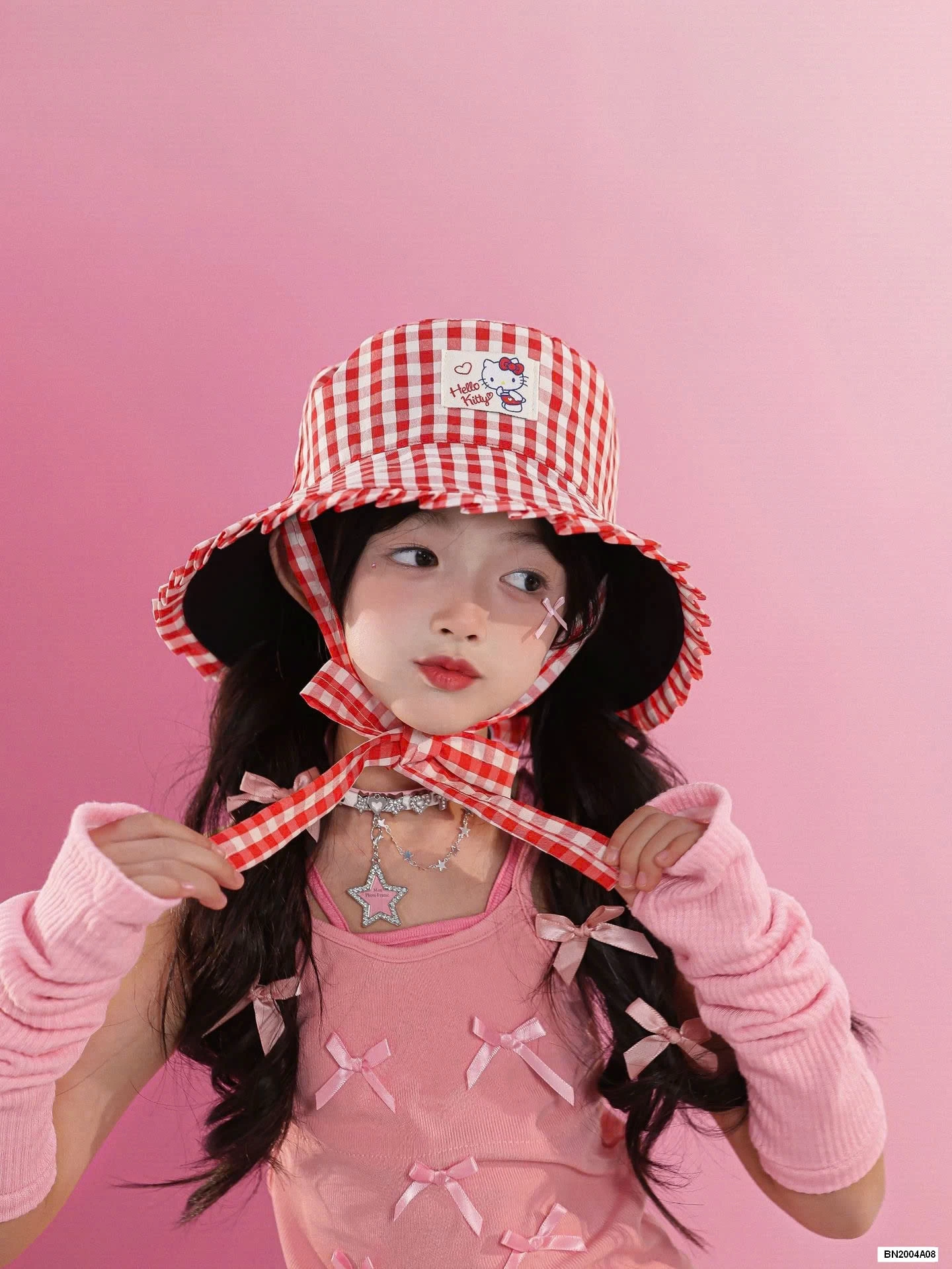 MŨ BÈO CARO DÂY BUỘC 2 MẶT