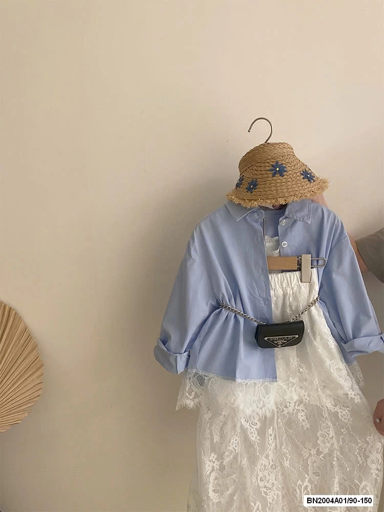 SÉT SƠ MI XANH MIX CV REN