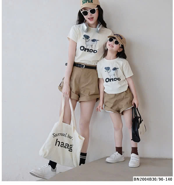 SÉT ÁO THUN CÚN MIX SHORT NÂU