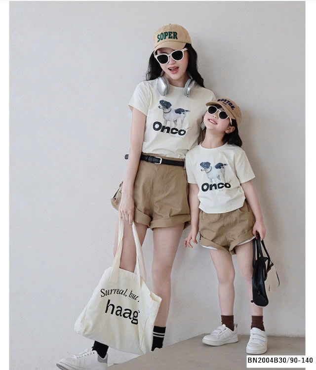 SÉT ÁO THUN CÚN MIX SHORT NÂU