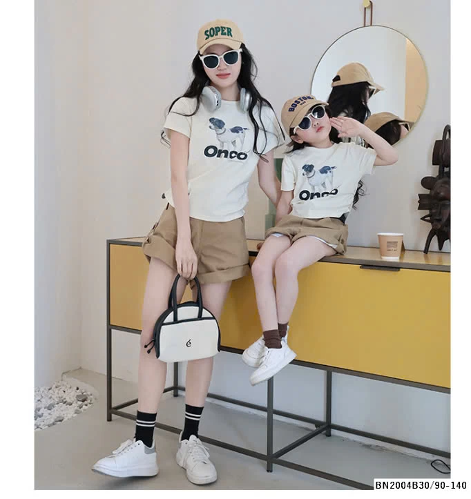 SÉT ÁO THUN CÚN MIX SHORT NÂU