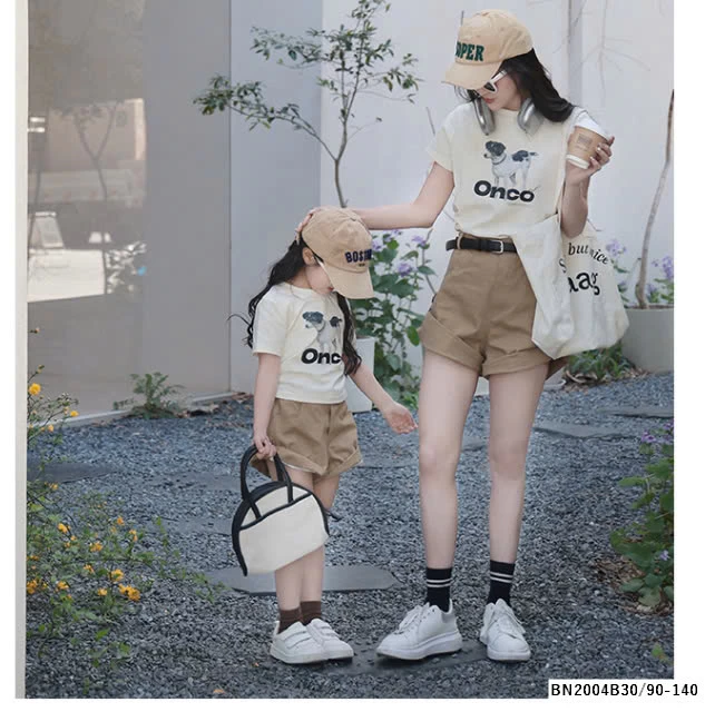 SÉT ÁO THUN CÚN MIX SHORT NÂU