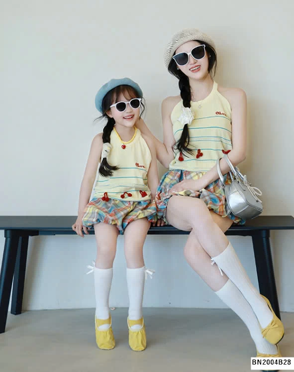 SÉT QUẦN BÍ ÁO CỔ YÊM MẸ BÉ