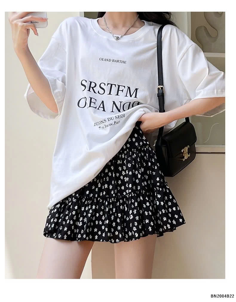 CHÂN VÁY NGẮN HOA NHÍ