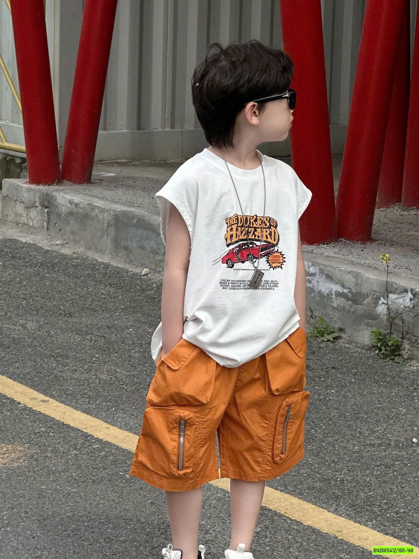 TANKTOP O TÔ MIX SHORT TÚI HỘP CAM