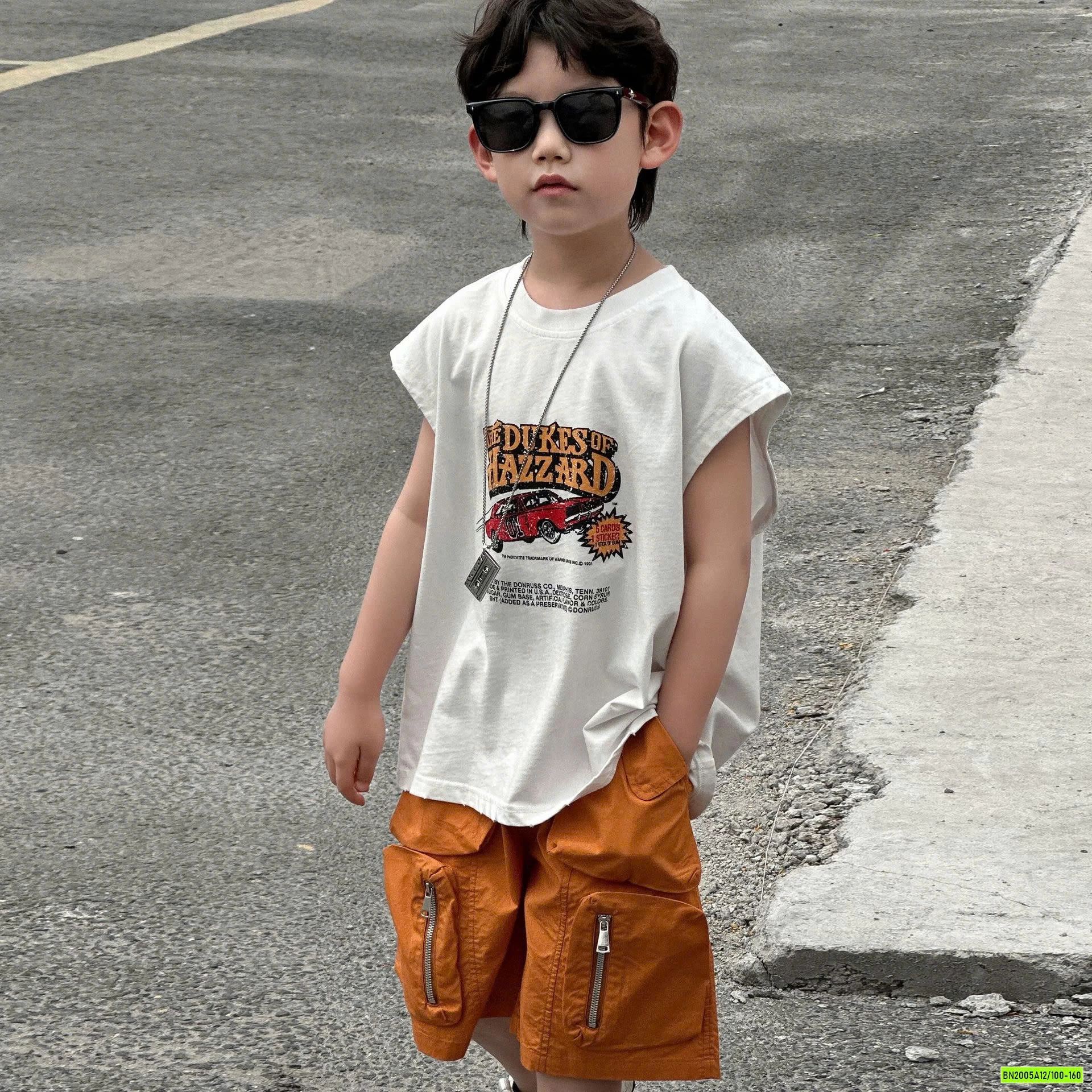 TANKTOP O TÔ MIX SHORT TÚI HỘP CAM