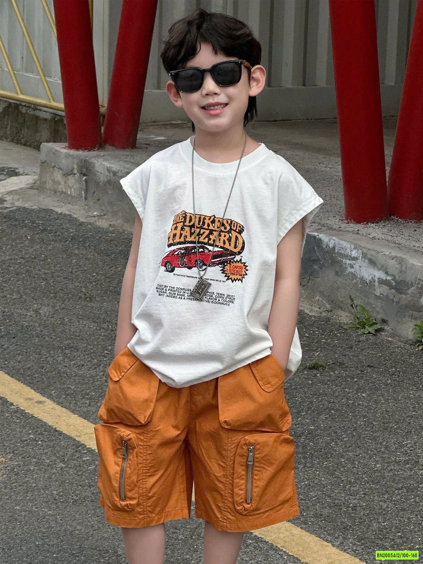 TANKTOP O TÔ MIX SHORT TÚI HỘP CAM