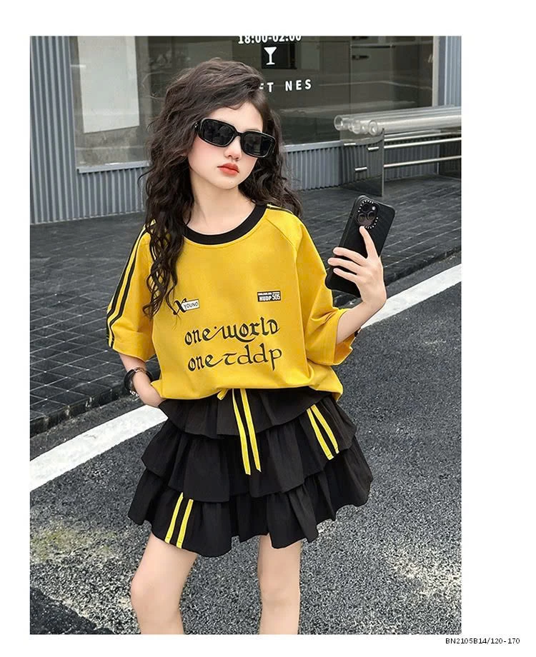 SET ÁO PHÔNG VÀNG MIX CV TẦNG JUZITIGE BG