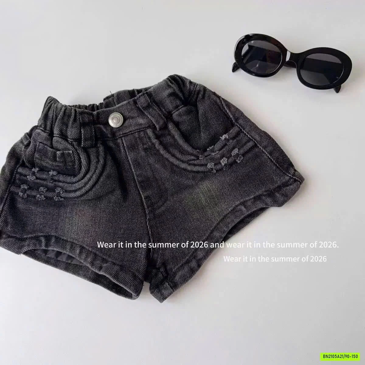 ÁO 2 DÂY MIX SHORT JEANS ĐEN