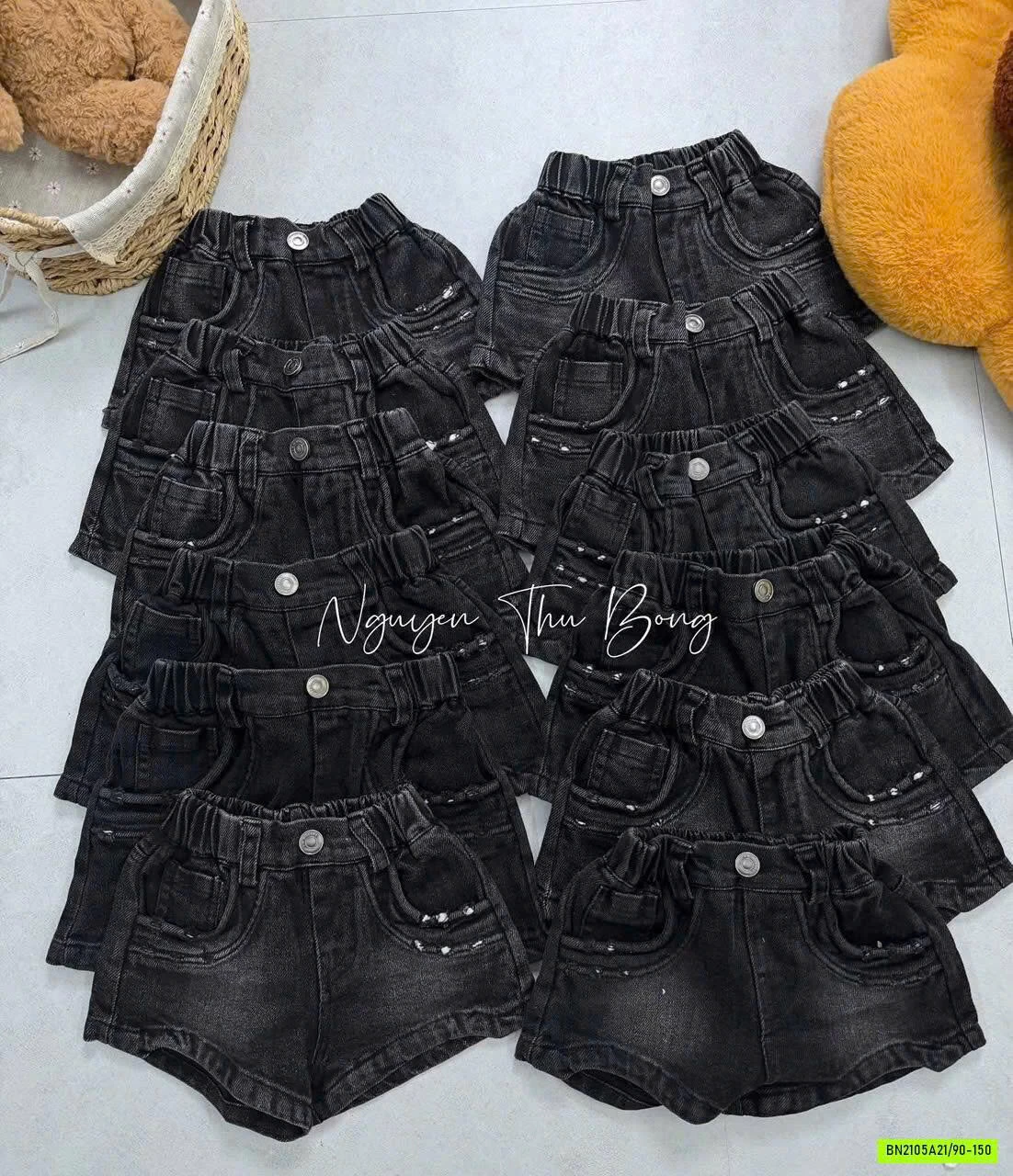 ÁO 2 DÂY MIX SHORT JEANS ĐEN
