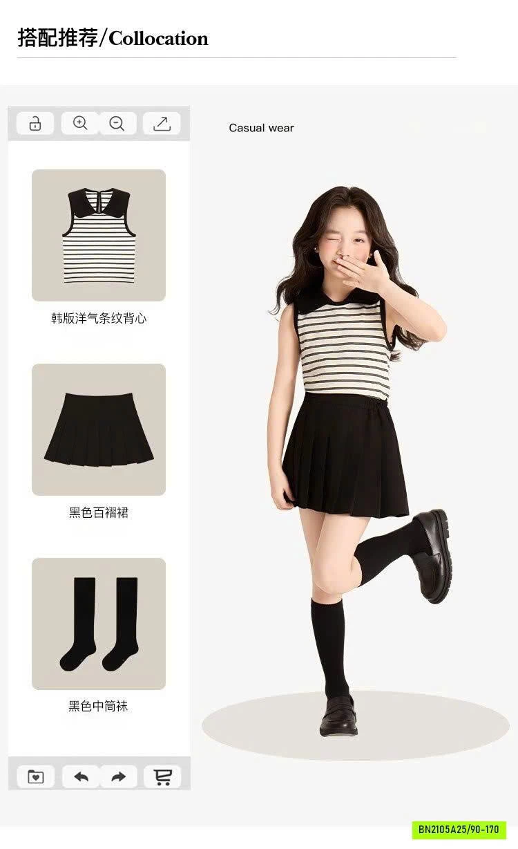SÉT ÁO KẺ MIX CV XẾP LI AINI