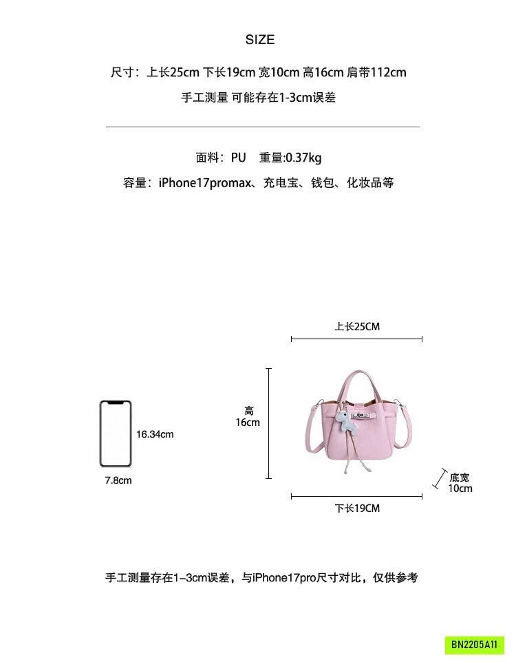TÚI DA NHÁM KÈM CHARM NGỰA