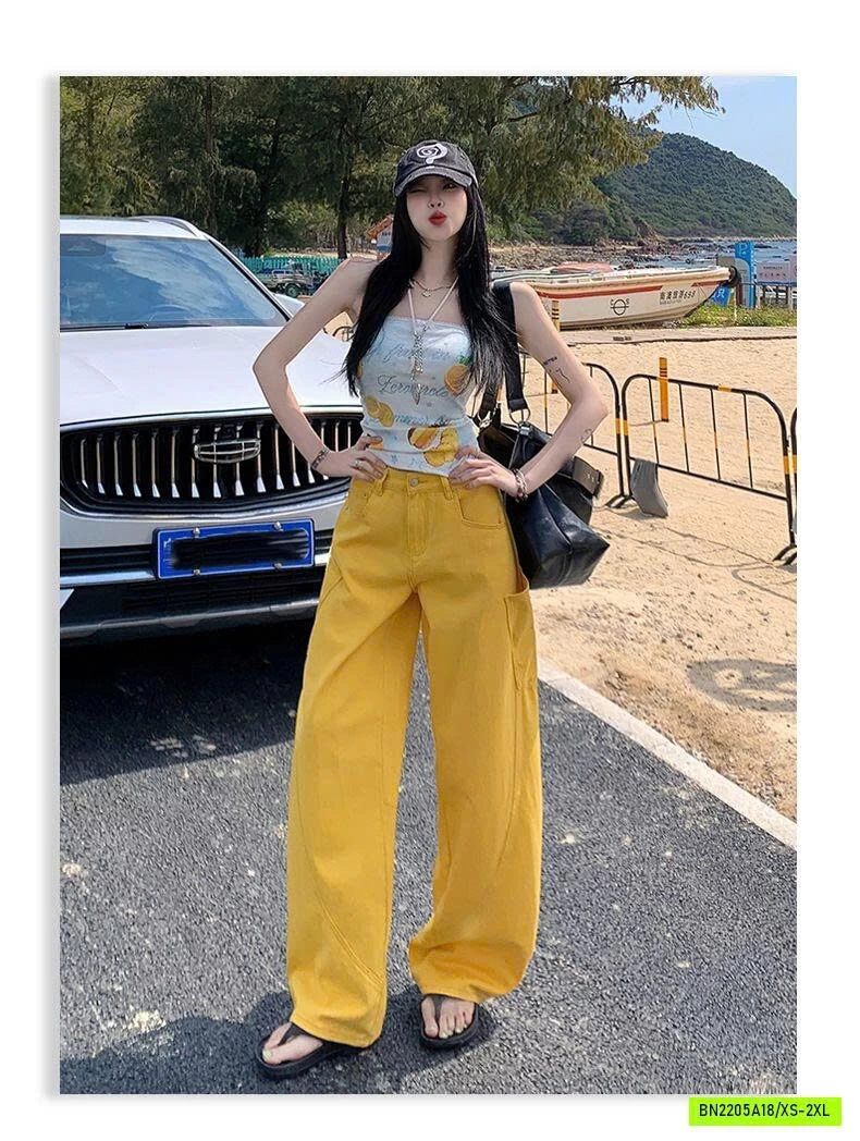 JEANS BAGGY VÀNG