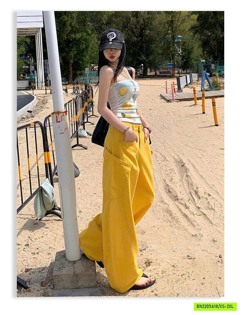 JEANS BAGGY VÀNG