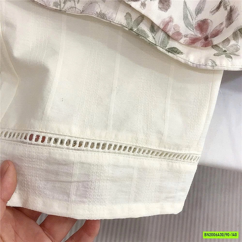 SÉT ÁO HOA MIX QUẦN SUÔNG TRẮNG