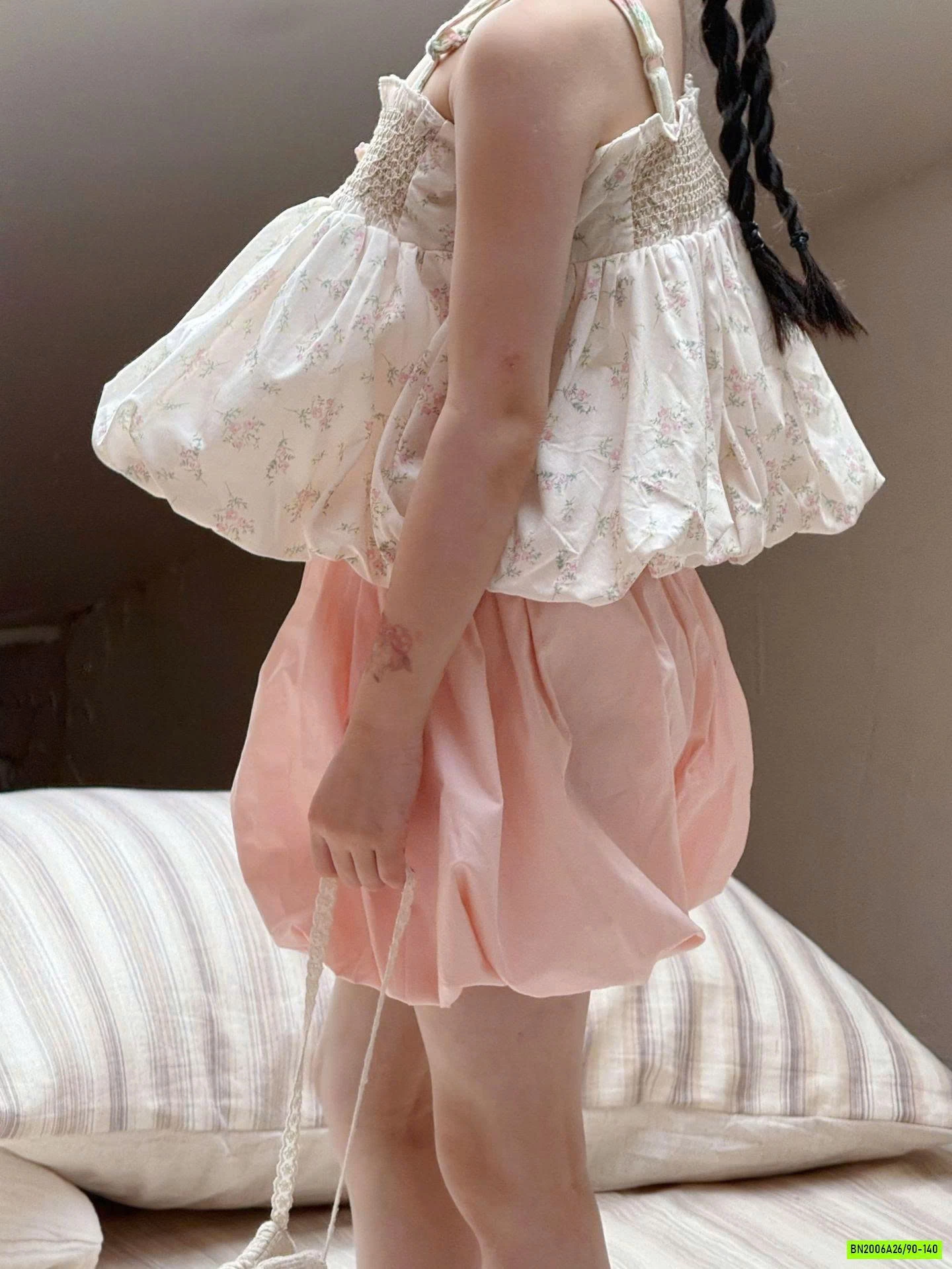 ÁO BÍ 2 DÂY MIX QUẦN BÍ HỒNG