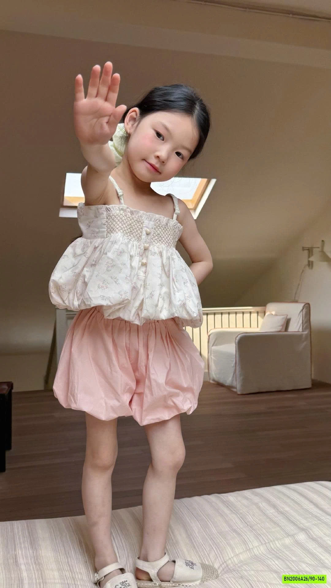 ÁO BÍ 2 DÂY MIX QUẦN BÍ HỒNG